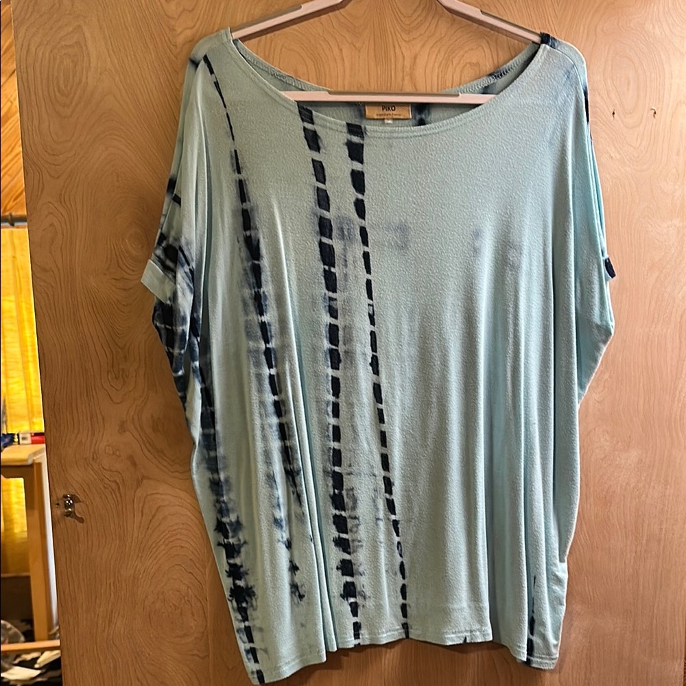 Piko 1988 Blue Dolman Sleeve Oversized Blouse